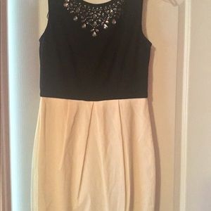 Black/Cream/ Taffeta Bottom Dress.